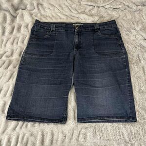 Faded Glory Women’s Size 22W Denim Bermuda Shorts Gramercy Dark Wash Plus Size